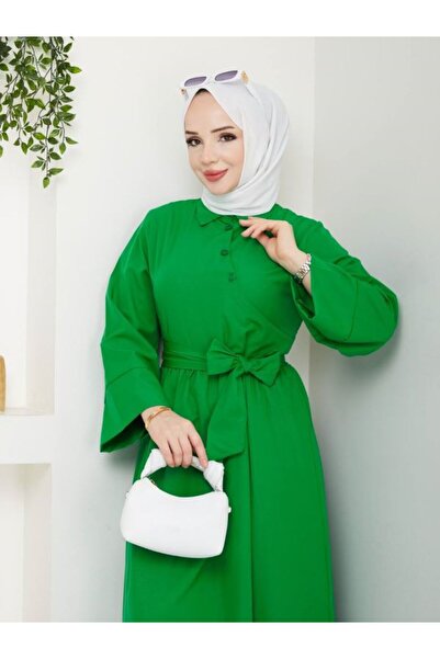 SHİROSA μακρύ φόρεμα με ασύμμετρο κλείσιμο με λεπτομέρεια φιόγκου