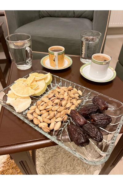 Paşabahçe Elegant Serving Plate Presentation Plate with Compartment 2 Li