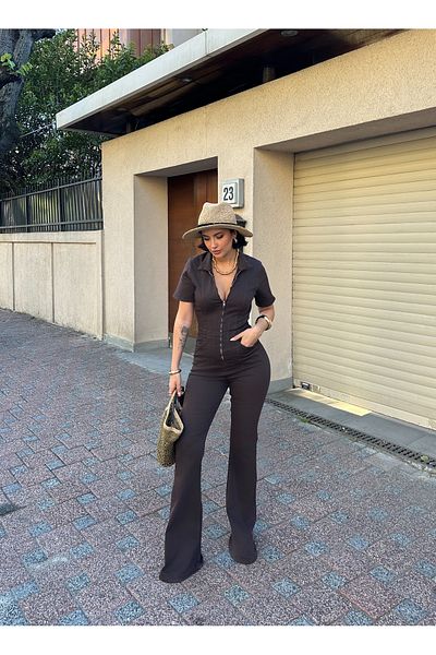 MY LİKA Long Washed Denim Jumpsuit