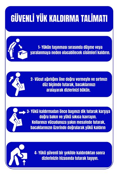 Girl Power 35 X 50 Safe Load Lifting Instruction Warning Sign Foil Printing on 3 mm Dekota