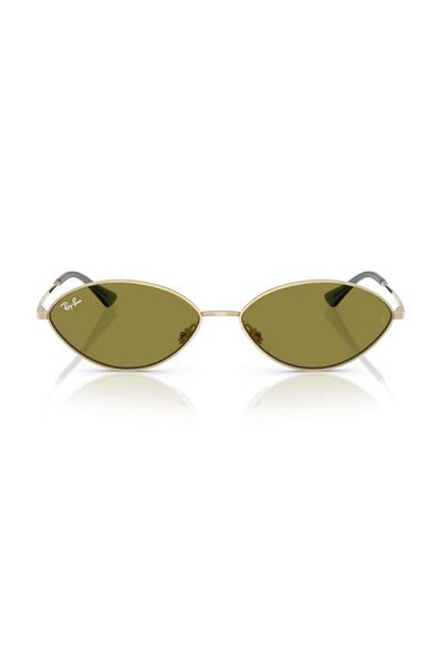 Ray-Ban نظارة شمسية راي بان بيضاوية للجنسين - Rb 3757 - مقاس العدسة: 56 مم - ذهبي باهت