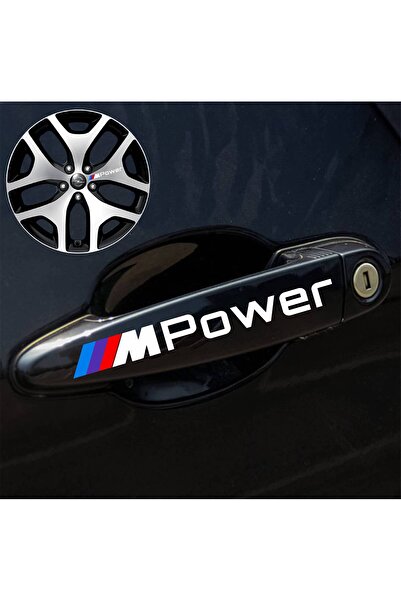 hediyenebak Bmw /// M Power Kapı Kolu Jant Sticker 1,3x12 cm 8 adet