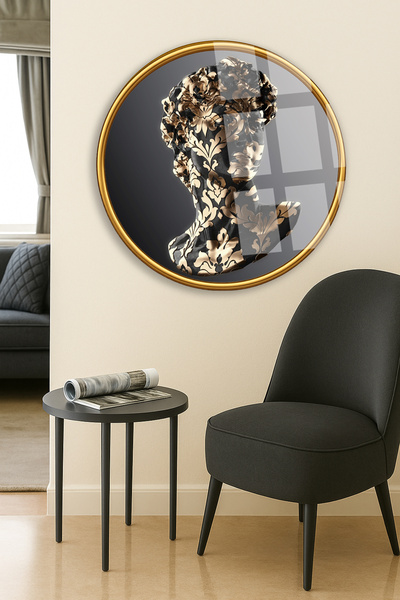 TAULART ANTIKVARNI STATUET MODERAN DIZAJN OKRUGLI NELOMIV MODERAN STAKLENI ST...