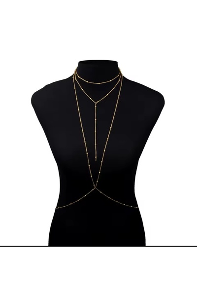 derokas دوريكا Topcuklu الصلب قلادة الجسم سلسلة الذهب أنيقة أنيقة الموسم الجديد