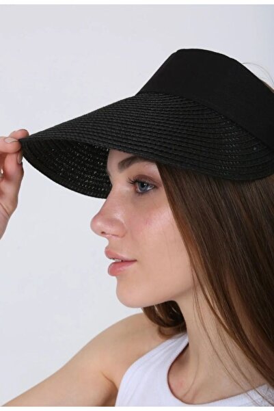 FRESCO SCARFS Straw Visor Hat - Open Top and Foldable