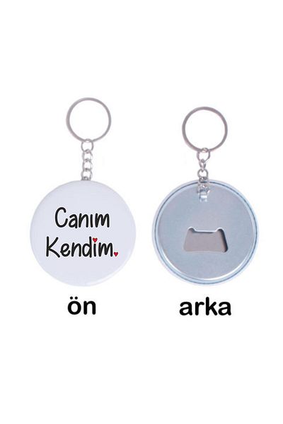 hediyenebak Set of 2 My Dear Myself Designed Special Opener Keychain