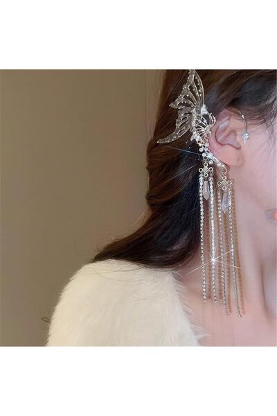 Pelin Aksesuar Büyük Kelebekli Kulak Aksesuarı