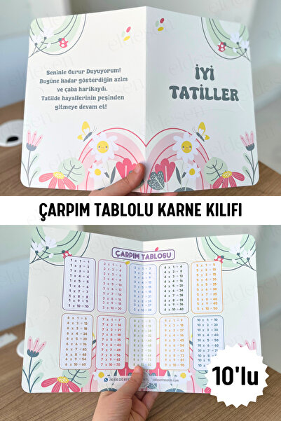 Eldesen Tasarım 10 Adet Karne Kılıfı 23x33cm Okul Mezuniyet Hediyesi Karne He...