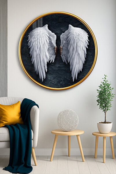 TAULART STOL SA KRILIMA ANĐELA CRNI DIZAJN OKRUGLI NELOMIJIV MODERAN STAKLENI...