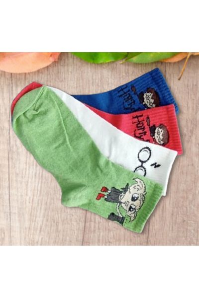 Socks Stores Хари Потър Мъжки Дамски Чорапи Чорапи Дълги Чорапи Дамски Цветни Шарени Чорапи 4 Броя