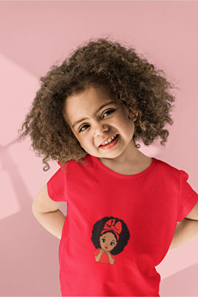 MG Girl's Printed Children's Crew Neck Cotton Oversize Short Sleeve T-Shirt