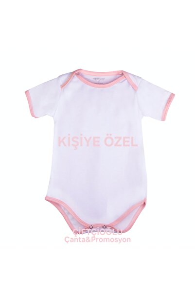 çiftçioğlu Kişiye Özel İsim-Fotoğraf-Yazı Baskılı Kısa Kollu Bebek Zıbını
