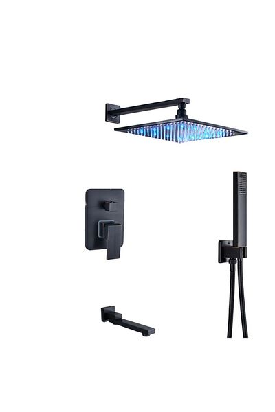 Blackswan Design Set baterie dus, Blackswan, Tip M73.52 LED, model negru antichizat, dimensiune 30 cm