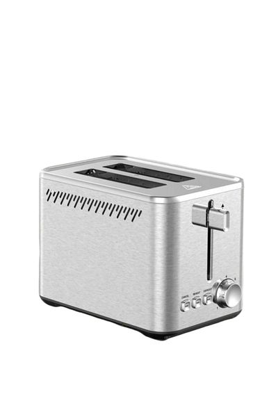 Dessini 2 Slice Bread Toaster Stainless Steel Temp Control Cancel Reheat Defrost for Sandwich Snack Grill