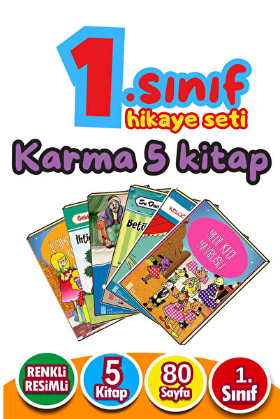 Ata Yayıncılık 1.sınıf Öğrencilerinin Zevkle Okuyacağı 5'li Karma Hikaye Kita...
