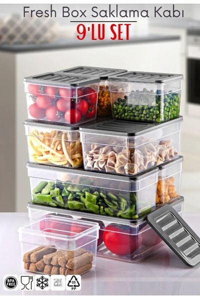VZN 4 Different Sizes Storage Container Refrigerator Organizer Set