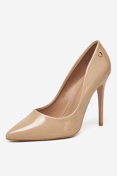 DeeZee Pantofi cu toc înalt și jos bej, stiletto, model 37