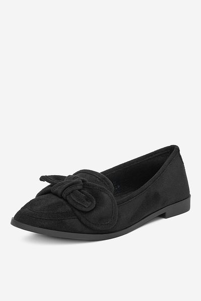 DeeZee Women's Low Moccasins Black Flat 38