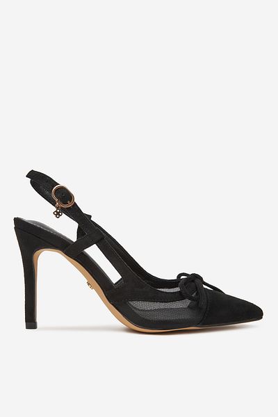 DeeZee Women's Pumps Low Black Stiletto Heel 38