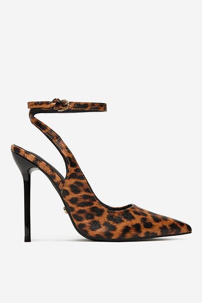 DeeZee Pantofi cu toc stiletto maro cu toc 38 pentru femei