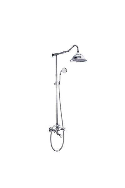Blackswan Design Shower faucet, Blackswan, Type M82.2 white ceramic, glossy chrome model, size 20 cm
