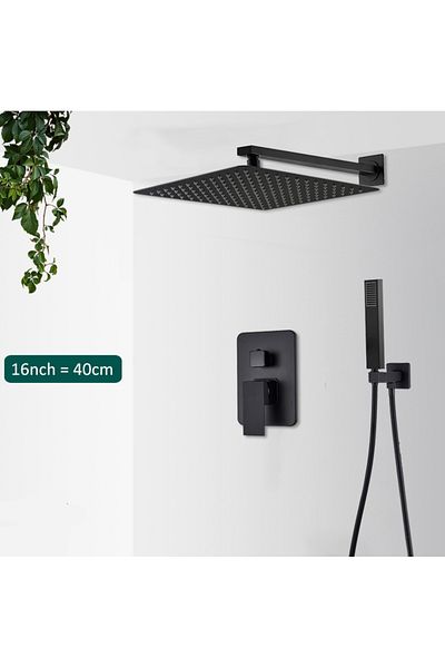 Blackswan Design Set baterie dus, Blackswan, Tip M73.46, model negru mat, dimensiune 40 cm