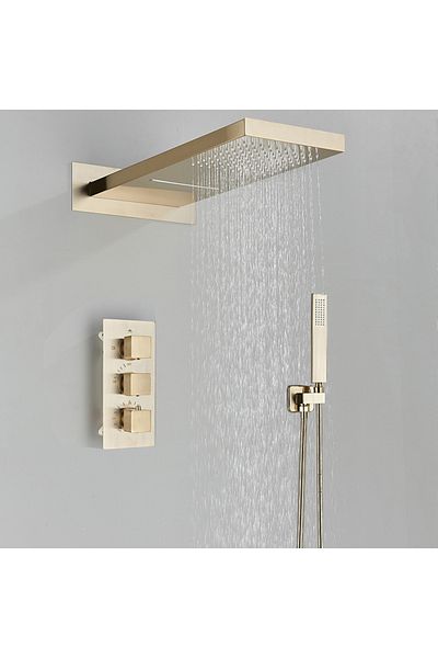 Blackswan Design Shower mixer set, Blackswan, Type M11.8, matt gold model, size 55 cm