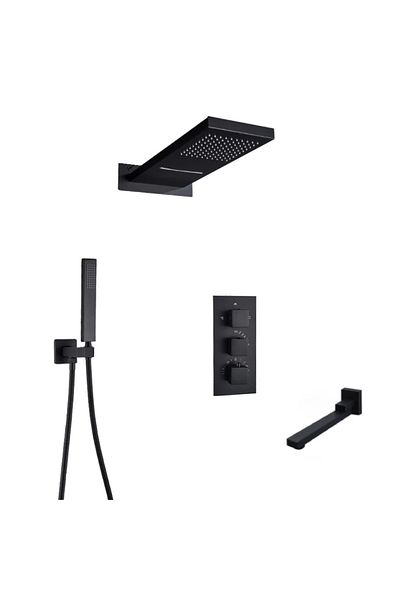 Blackswan Design Set baterie dus, Blackswan, Tip M73.10, model negru mat, dimensiune 55 cm