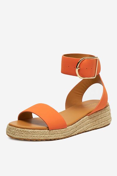 DeeZee Women's Low Sandals Orange Wedge 40