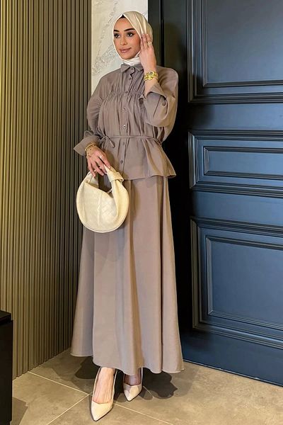 DEFNECE BUTİK Gathered Skirt Set