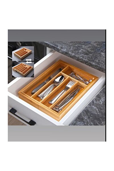 BENİMER Bamboo Drawer Cutlery - Spoon Fork Knife Organizer