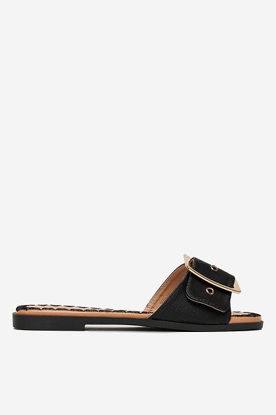 DeeZee Women's Low Flip-Flops Black Flat 37