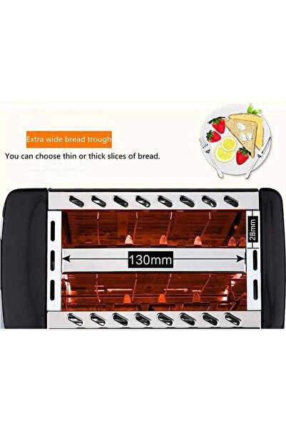 Generic 2 Slice Bread Toaster with Adjustable Browning Control Auto Pop Up Defrost Warm Cancel Functions