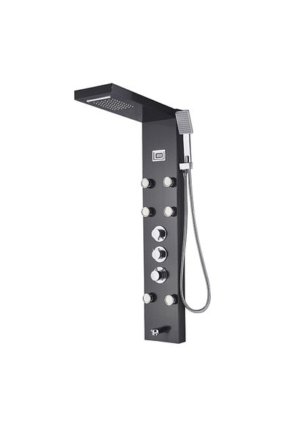 Blackswan Design Panel dus, Blackswan, Tip M1258 model negru cu LED, afisaj digital, pipa si functii SPA, 121 cm