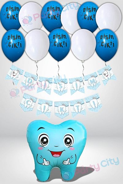 Party City Set de 13 piese de ornamente pentru petrecere – balon din folie, banner și baloane |   Sărbătoarea grâului dentar