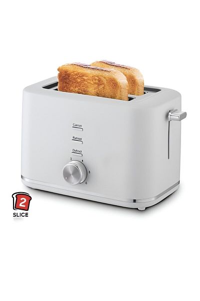 Sanford 2 Slice Bread Toaster 800W 6 Browning Levels Cool Touch Reheat Defrost Cancel Crumb Tray Auto Off