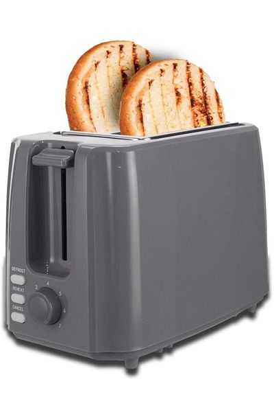 sonashi 2 Slice Bread Toaster 750W with 7 Browning Levels Defrost Reheat Cancel Cool Touch Crumb Tray