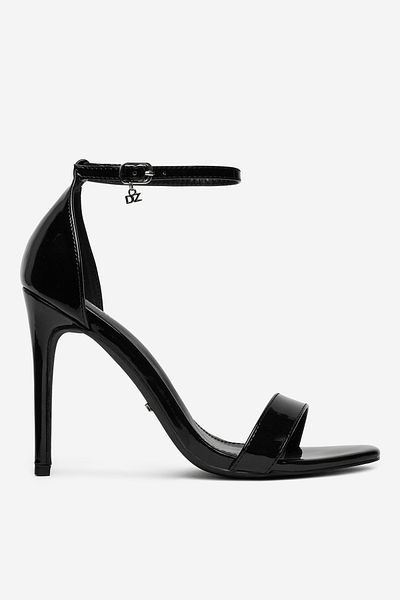 DeeZee Women's High Heel Sandals Low Black Stiletto 38