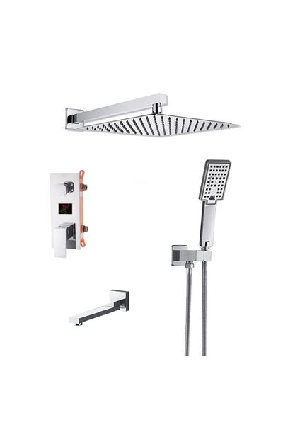 Blackswan Design Shower mixer set, Blackswan, Type M73.54 Smart, chrome model, size 40 cm