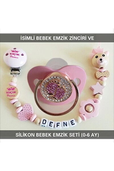 Sahi Aksesuar Isimli Emzik Zinciri Ve Silikon Emzik Seti Bezyı387