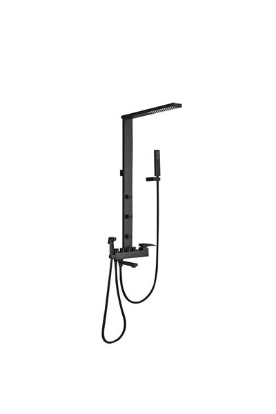 Blackswan Design Shower mixer, Blackswan, Type M52 with 5 functions, matt black model, size 103 cm