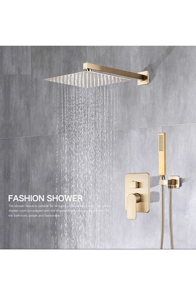 Blackswan Design Shower mixer set, Blackswan, Type M11.4, matt gold model, size 40 cm