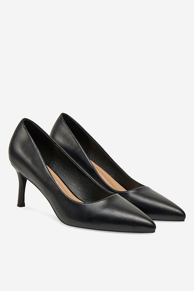 DeeZee Women's Pumps on a high heel low black stiletto 36