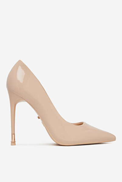DeeZee Pantofi cu toc stiletto bej cu talpă joasă, de damă, talpă 39