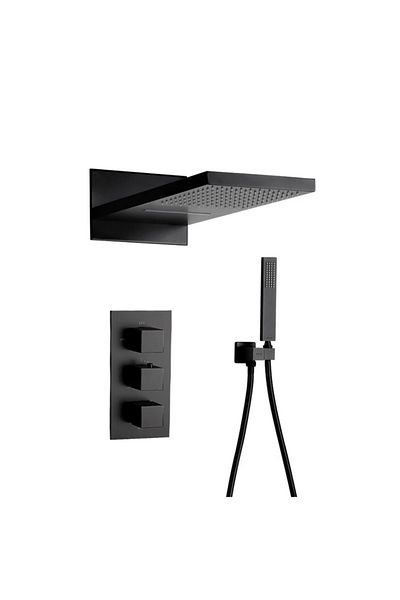 Blackswan Design Shower mixer set, Blackswan, Type M73.13, matt black model, size 55 cm