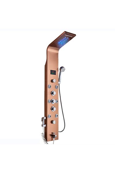 Blackswan Design Panel dus, Blackswan, Tip M8009, rose gold,afisaj digital, dus bideu, LED, functii SPA, 128 cm