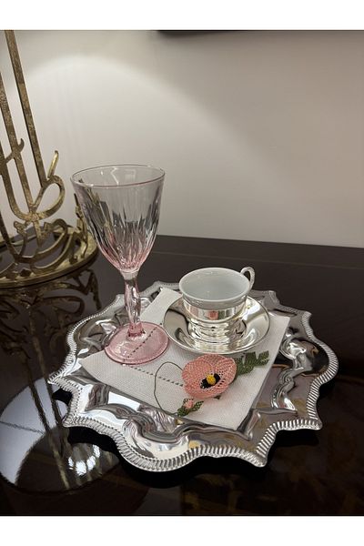 larense Star Stainless Steel Presentation Tray, Promise Tray, Engagement Tray, Dowry,Coffee,Tea,Decorative Tray