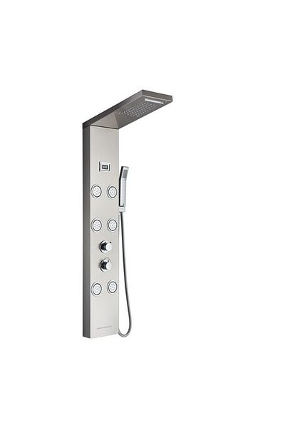 Blackswan Design Panou dus, Blackswan, Tip M8018 nichel cu afisaj digital, pipa tip cascada si functii SPA, 114 cm