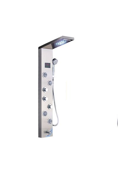 Blackswan Design Panou dus, Blackswan, Tip M9001 model nichel cu LED, afisaj digital, pipa si functii SPA, 114 cm
