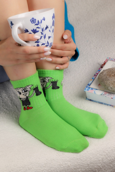 Esinti Дамски Мъжки Чорапи Детски Чорапи Дълги Спортни Чорапи Шарени Чорапи Цветни Чорапи 4 Броя